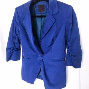 The Limited Blue Blazer Button Closure Jacket
